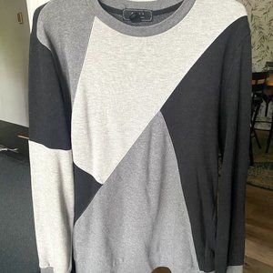 21 Men Crewneck Geometric Sweater